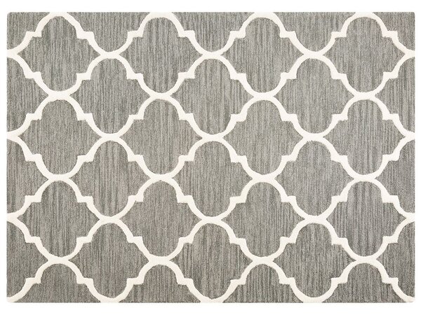 Tappeto rettangolare grigio - Tappeto moderno di design - 160x230 cm - Beliani
