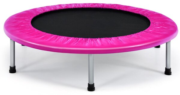 Costway Trampolino pieghevole per bambini con carico massimo 150kg, Mini trampolino portatile per interno Rosa