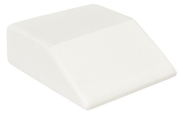 Costway Cuscino a cuneo con 4 cm di memory foam e rivestimento smontabile, Cuneo in schiuma per alleviare dolori Bianco