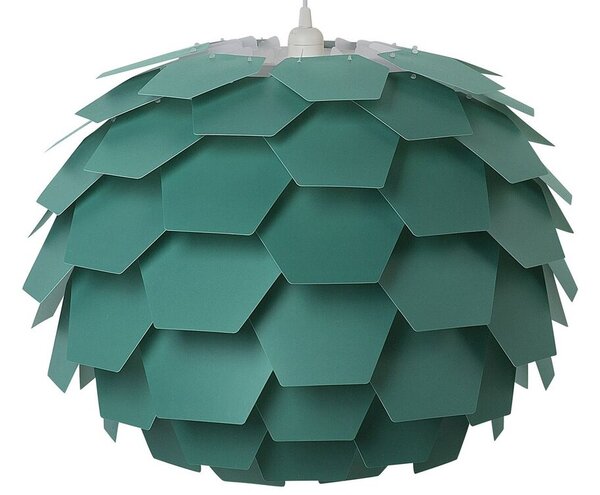 Lampadario moderno grande a forma di fiore in plastica di colore verde stile moderno Beliani