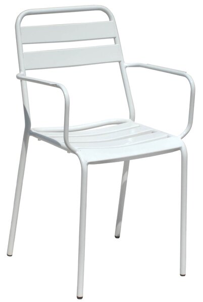 ROMANUS - set tavolo in metallo cm 70 x 70 x 72 h con 2 poltrone Romanus