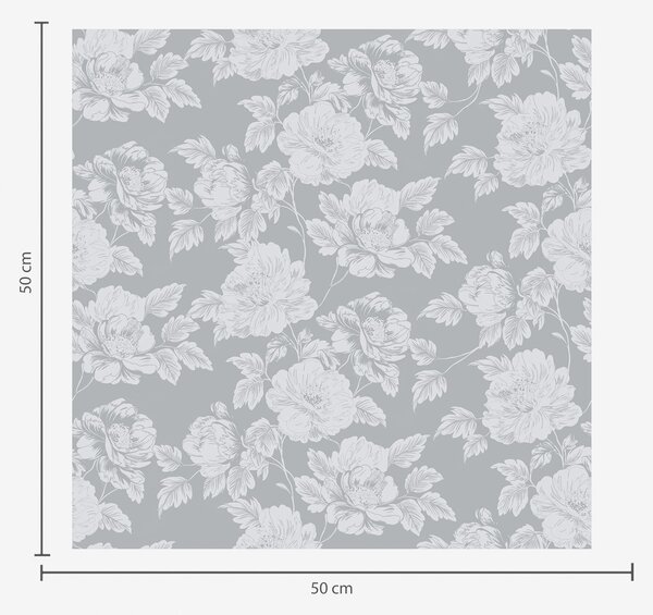 Carta da parati Fiori chiari su sfondo grigio, Parati fiori e piante classici, Parati classici Fiori Peonie, a00129v1 : Uwalls.it