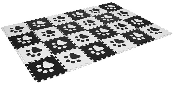Costway Puzzle da pavimento 24 pezzi per bambini Tappetino pavimento in EVA ecologico 30x30cm