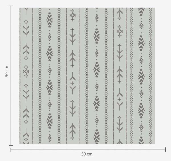 Carta da parati Motivo etnico con motivi nei colori grigio e menta, Parati geometrica classici, Parati geometrica a righe classici, a00138 : Uwalls.it