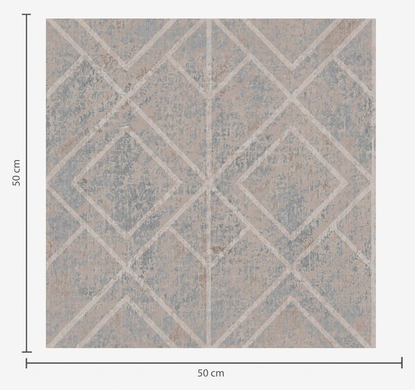 Carta da parati Diamanti classici nei colori blu e beige, Parati astratta classici, a00141v2 : Uwalls.it