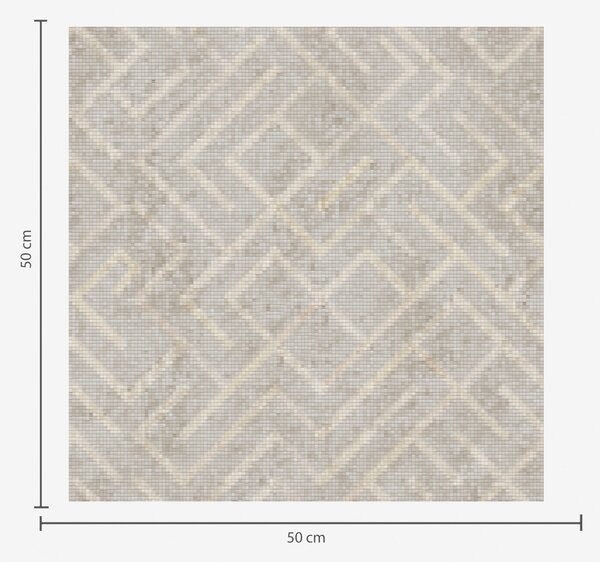 Carta da parati Motivo retrò su sfondo grigio e beige, Parati classici in stile scandinavo, a00142 : Uwalls.it