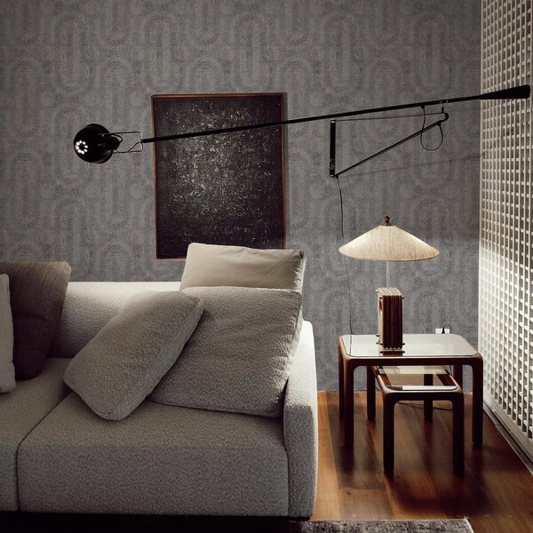 Carta da parati Grafica in stile grigio con graffi, Parati classici in stile loft, a00143 : Uwalls.it