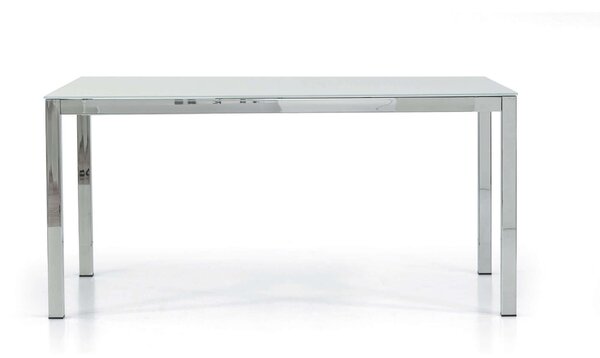 NELSON - tavolo da pranzo moderno allungabile in vetro 90x140/190