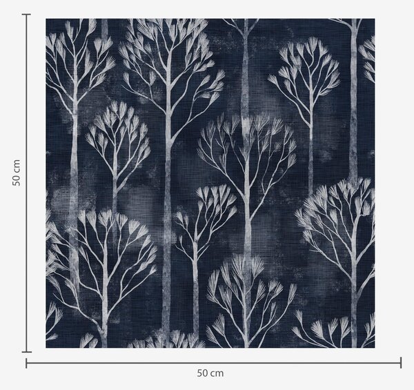 Carta da parati Botanica con alberi bianchi in stile scandinavo, Parati foresta classici, Parati classici Bosco Alberi, a00148 : Uwalls.it