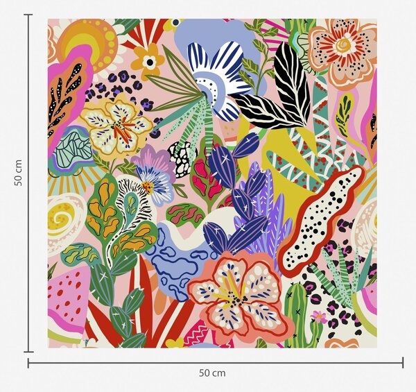 Carta da parati Stampa floreale astratta in stile pop art, Parati fiori e piante classici, a00167 : Uwalls.it