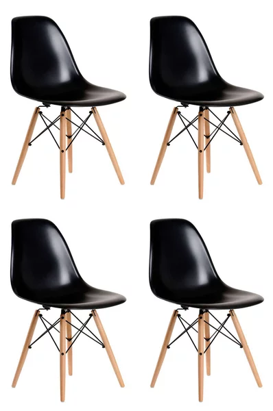 JULIETTE - sedia stile nordico con gambe in legno set da 4