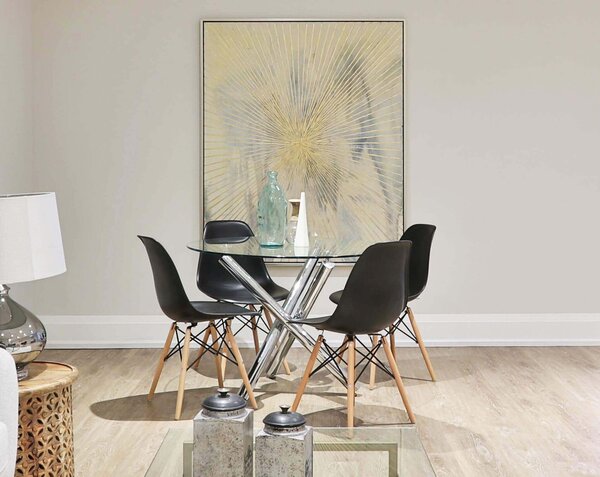 JULIETTE - sedia stile nordico con gambe in legno set da 4