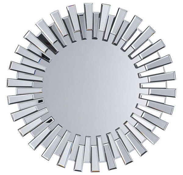 Specchio argento Tondo Lucido Soggiorno Corridoio soggiorno Beliani