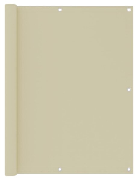 Paravento da Balcone Crema 120x300 cm Tessuto Oxford
