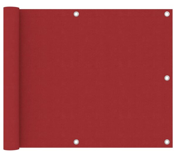 Paravento da Balcone Rosso 75x300 cm in Tessuto Oxford