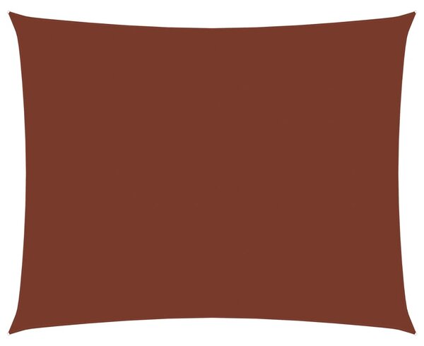 Parasole a Vela Tessuto Oxford Rettangolare 2x3,5m Terracotta