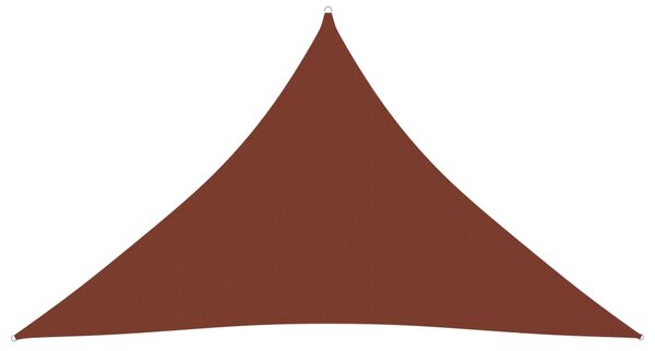 Parasole a Vela Tessuto Oxford Triangolare 4x4x5,8m Terracotta