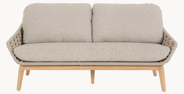 Divano da giardino 2 posti Tamires con gambe in legno di teak