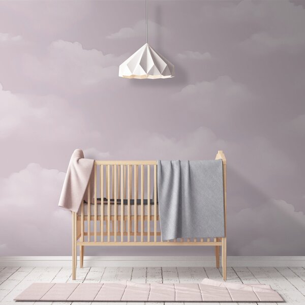 Carta da parati Nuvole rosa in delicate tonalità pastello, Carta da parati per Bambini, w03994v2 : Uwalls.it