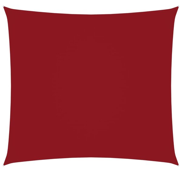 Vela Parasole in Tela Oxford Quadrata 3,6x3,6 m Rosso