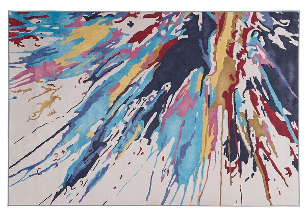 Tappeto Multicolore 140 x 200 cm Effetto Pittura Astratta Stampato pelo corto Moderno Beliani
