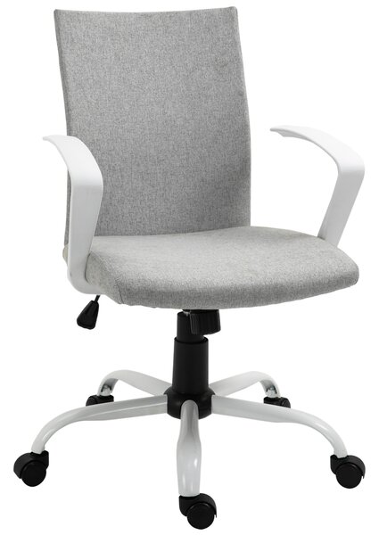 Sedia da ufficio ergonomica con altezza regolabile rosso e grigio