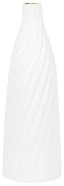 Vaso decorativo bianco 54 cm in ceramica minimalista moderno arredamento scandinavo Beliani