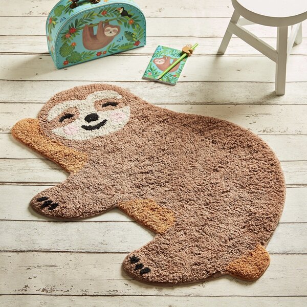 Sass & Belle Tappeto per bambini in cotone Bradipo Happy Sloth Chill Zone