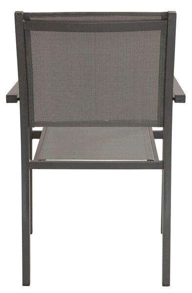 DEXTER - set tavolo in alluminio cm 160/240 x 90 x 75 h con 4 poltrone Venus