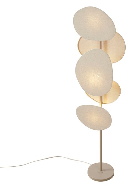 Lampada da terra Japandi beige a 3 luci - Organica