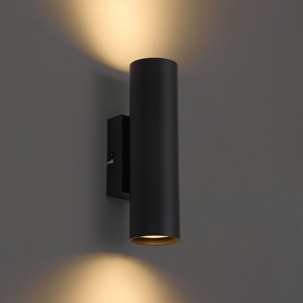 Applique moderna nera 2 luci - Jeana