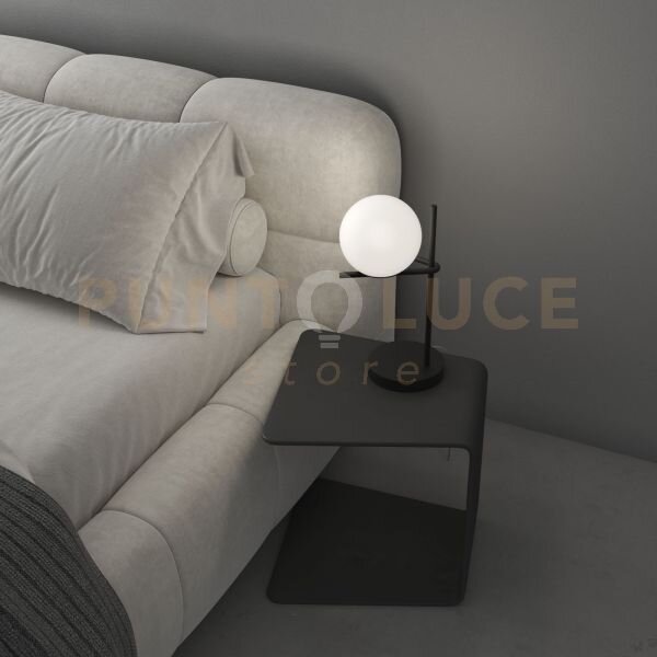 Holly lampada 1 luce attacco e27 nero con vetro bianco soffiato opaco