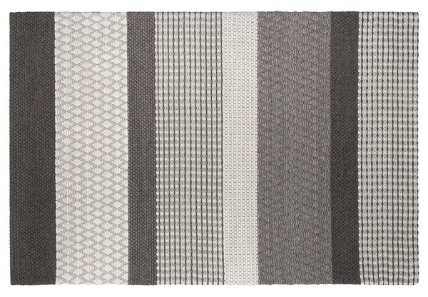 Tappeto grigio 140 x 200 cm in lana per soggiorno casa ufficio toppe Beliani
