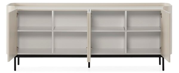 Cassettiera color crema 200x80x40 cm Willa – MOME
