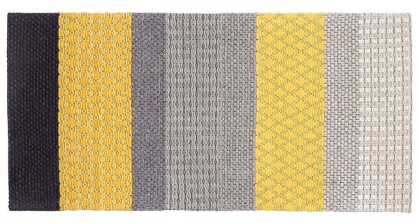 Tappeto 80 x 150 cm in lana Multicolore per camera da letto soggiorno Beliani