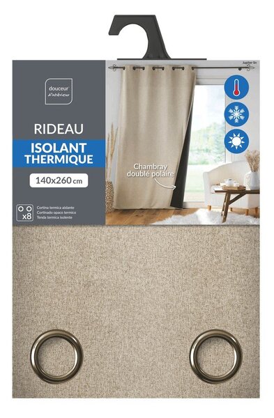 Tenda beige 140x260 cm Jupiter – douceur d'intérieur