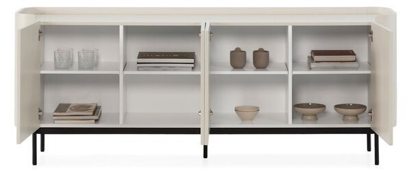Cassettiera color crema 200x80x40 cm Willa – MOME