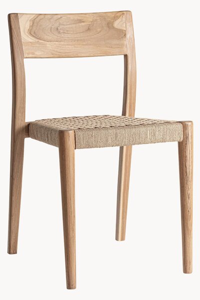 Sedia impilabile in legno di teak Caen