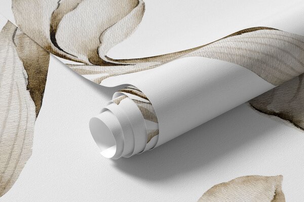 Carta da parati Iris, sfumature di beige, Carta da parati Floreale, w03955v2 : Uwalls.it