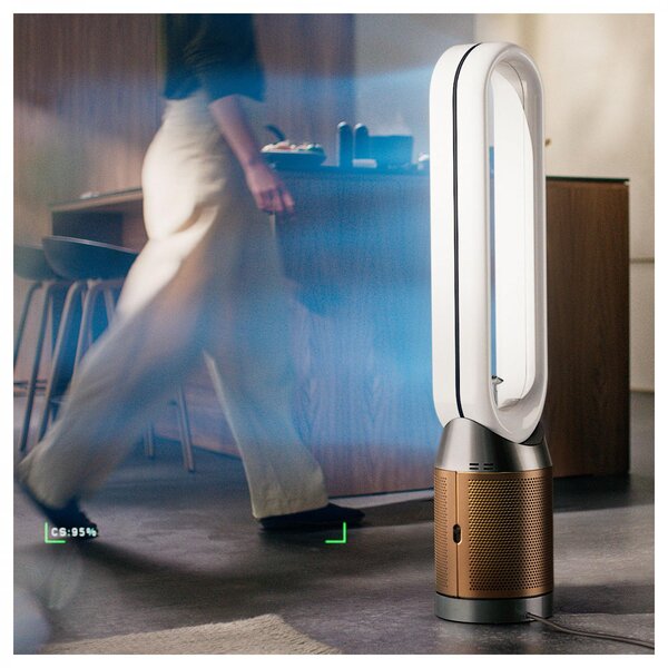 Dyson Find+Follow Purifier Cool PC3 Purificatore d'Aria Filtro HEPA H13 fino a 27 m2 colore Bianco/Oro - 491395-01