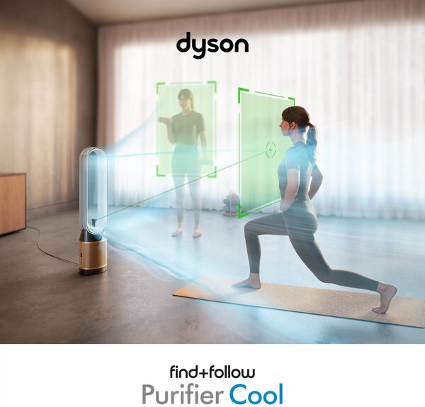 Dyson Find+Follow Purifier Cool PC3 Purificatore d'Aria Filtro HEPA H13 fino a 27 m2 colore Bianco/Oro - 491395-01