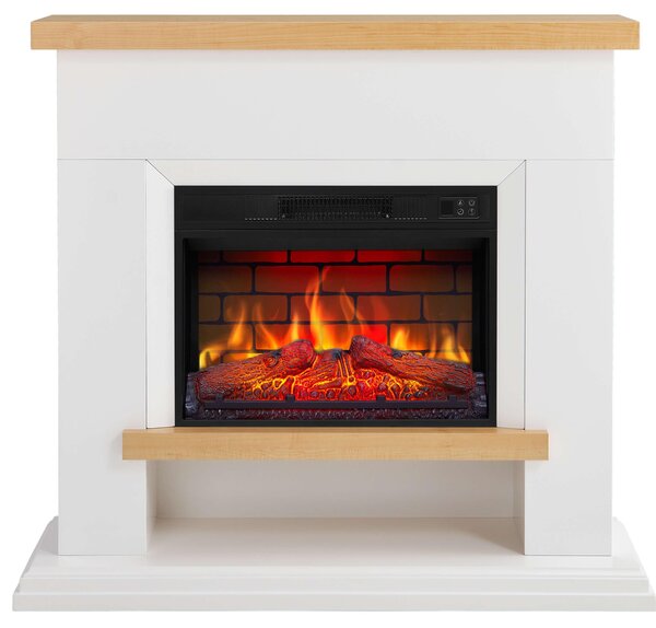 Camino elettrico ArtiFlame Shelford AF23BS, colore bianco