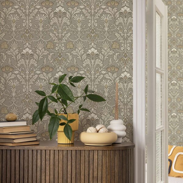 Carta da parati Ornamento floreale classico nello stile di William Morris, Parati classici in stile francese, a00171 : Uwalls.it