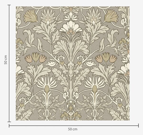 Carta da parati Ornamento floreale classico nello stile di William Morris, Parati classici in stile francese, a00171 : Uwalls.it