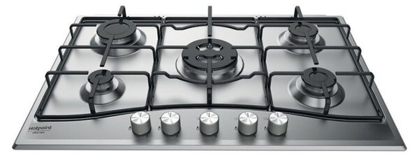 Hotpoint Ariston PCN 753N T/IX/HA Piano Cottura 5 Fuochi a Gas (1 Tripla Corona) 75 cm colore Inox