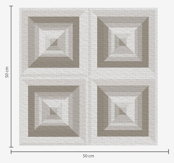 Carta da parati Motivo geometrico tridimensionale in grigio e beige, Parati classici in stile scandinavo, a00187 : Uwalls.it