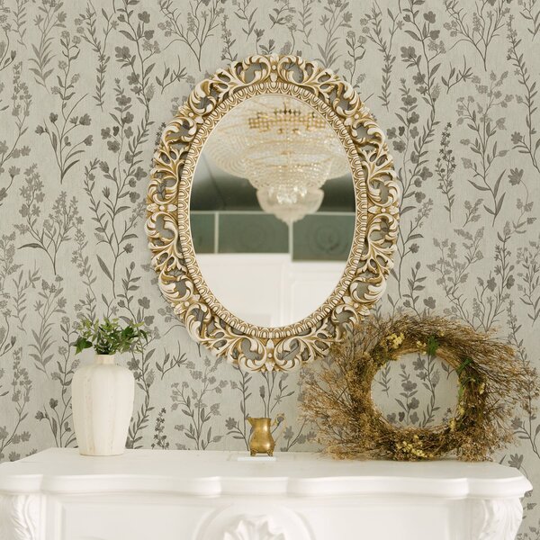 Carta da parati Erbe da prato monocromatiche in stile vintage, Parati classici in stile inglese, a00192 : Uwalls.it