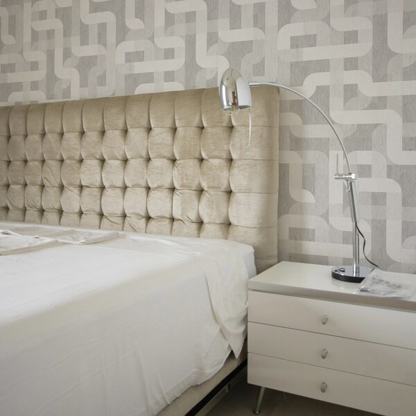 Carta da parati Moderno motivo grafico con linee curve, Parati classici 3D, a00190 : Uwalls.it