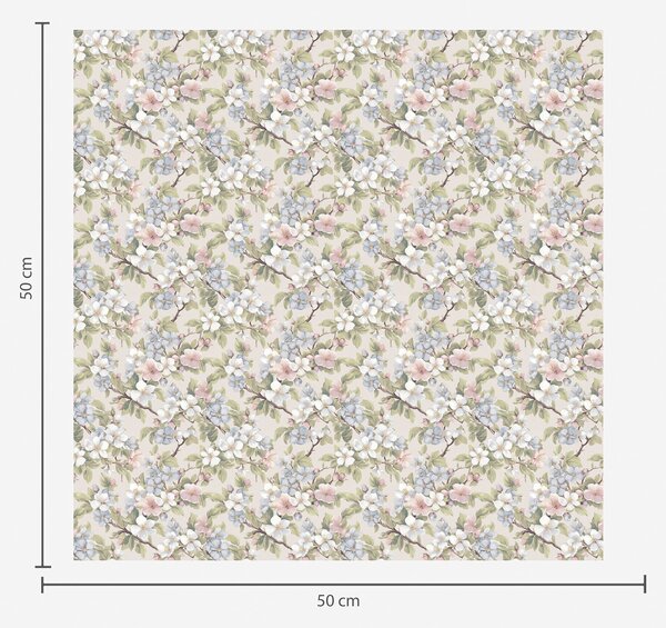 Carta da parati Bouquet diagonale con fiori primaverili dalle tonalità delicate, Parati fiori e piante classici, a00204 : Uwalls.it