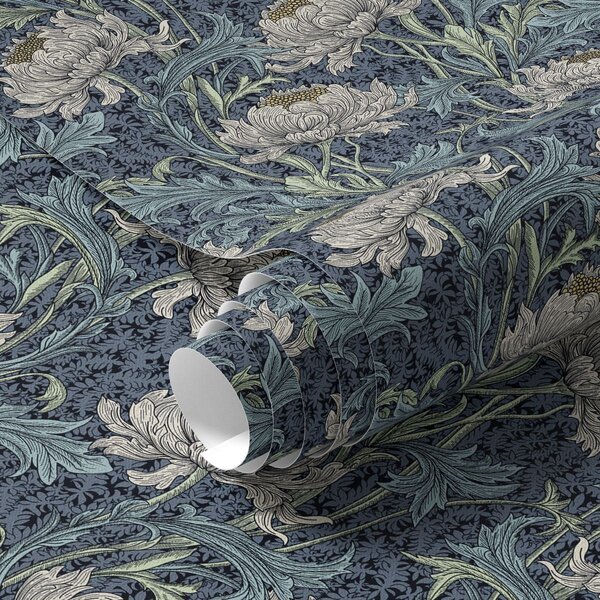 Carta da parati Peonie vintage su sfondo scuro, stile floreale gotico, Parati fiori e piante classici, a00233 : Uwalls.it